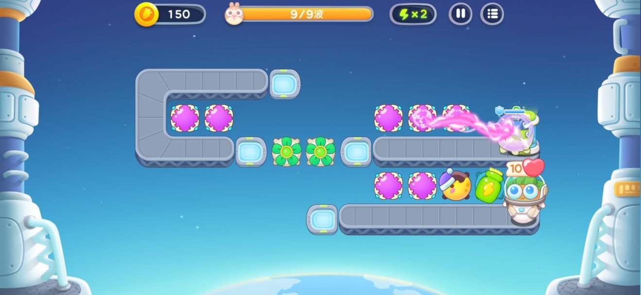 《保卫萝卜4》太空穿越第二关通关攻略