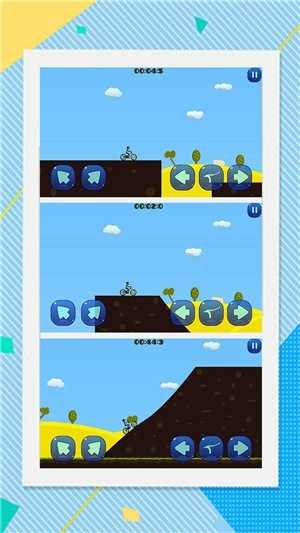 火柴人疯狂自行车闯关游戏手游app截图