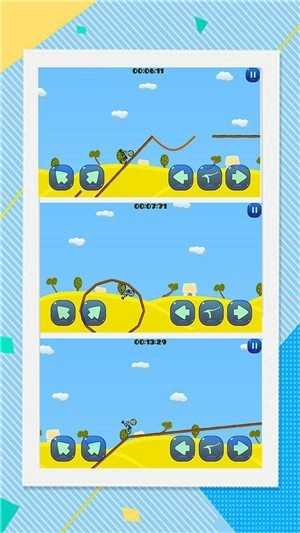 火柴人疯狂自行车闯关游戏手游app截图