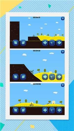 火柴人疯狂自行车闯关游戏手游app截图