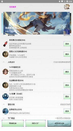 可乐助手王者荣耀全皮肤手机软件app截图