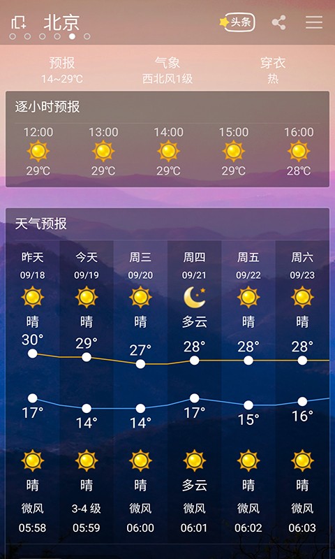 最宝天气手机软件app截图