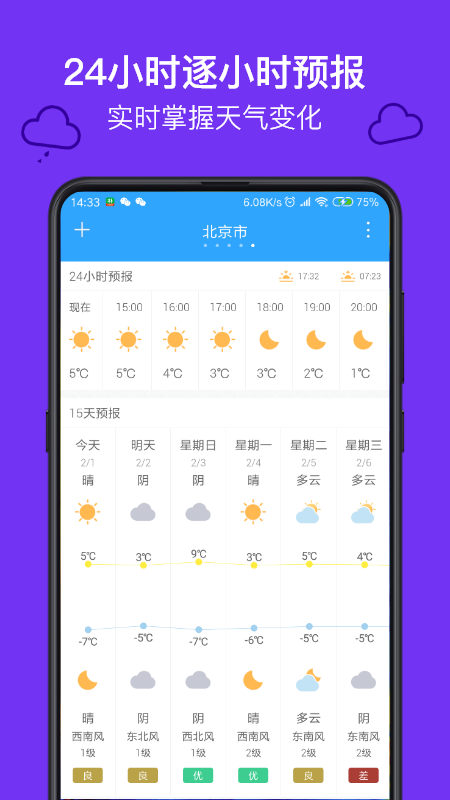 麻雀天气安卓版手机软件app截图