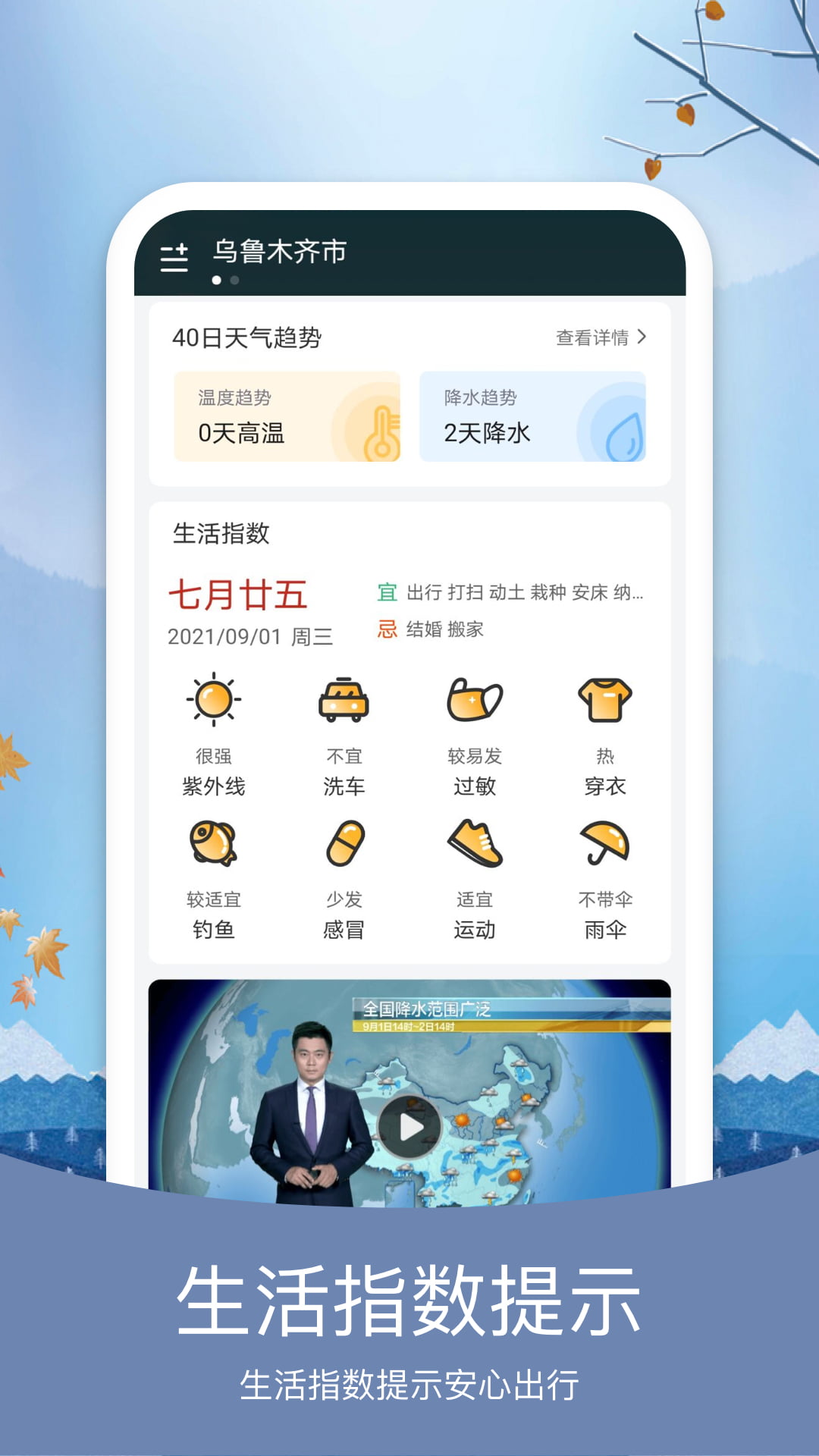 橘子天气手机软件app截图