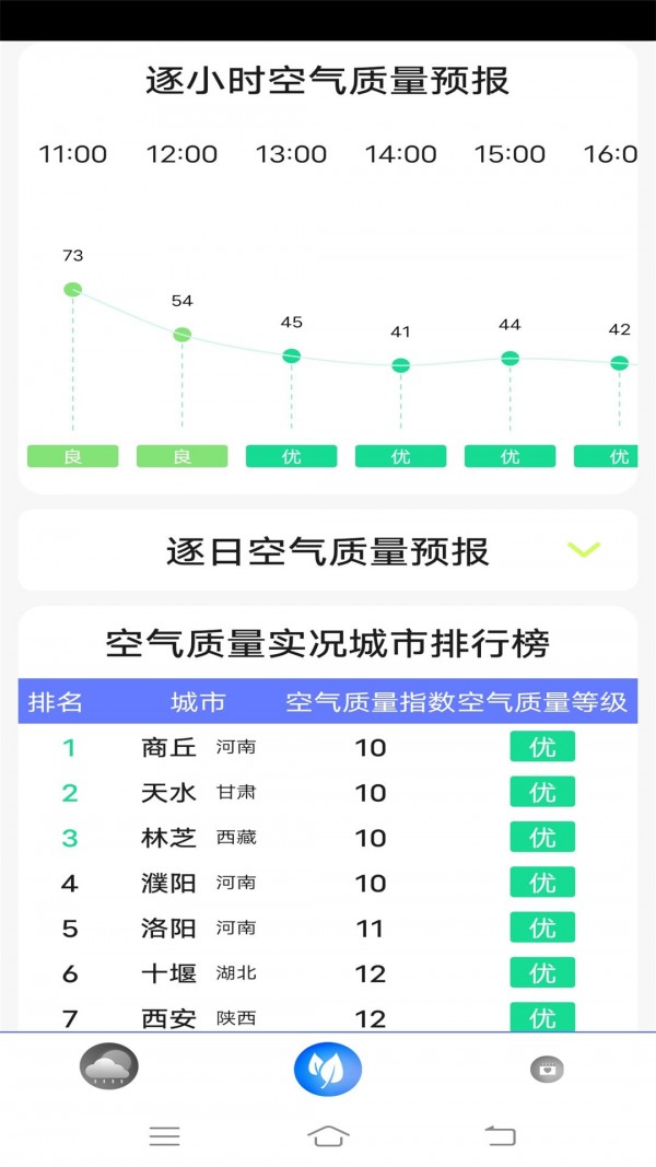 实时天气王手机软件app截图