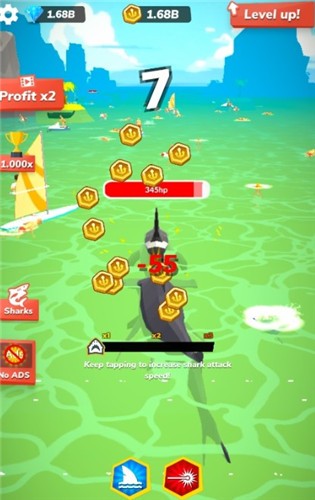 贪吃大白鲨手游app截图