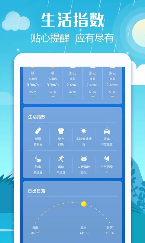 新晴城市天气手机软件app截图