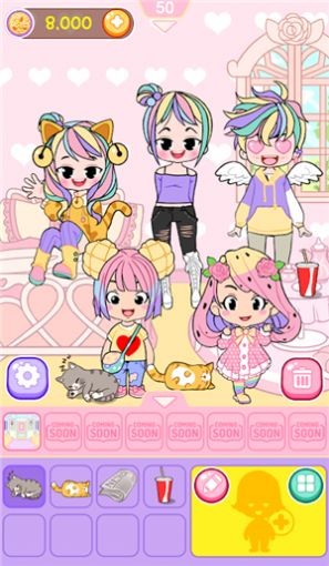 粉红少女换装记手游app截图