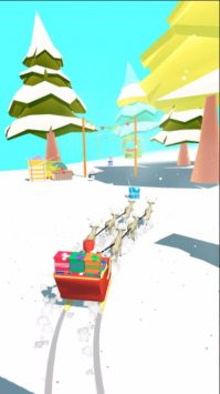 圣诞老人雪橇跑者手游app截图