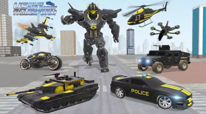 美国警用机器人汽车大战手游app截图