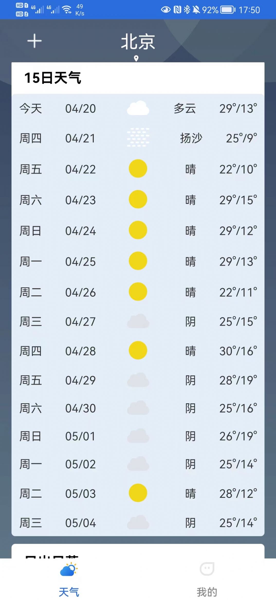 福瑞天气手机软件app截图