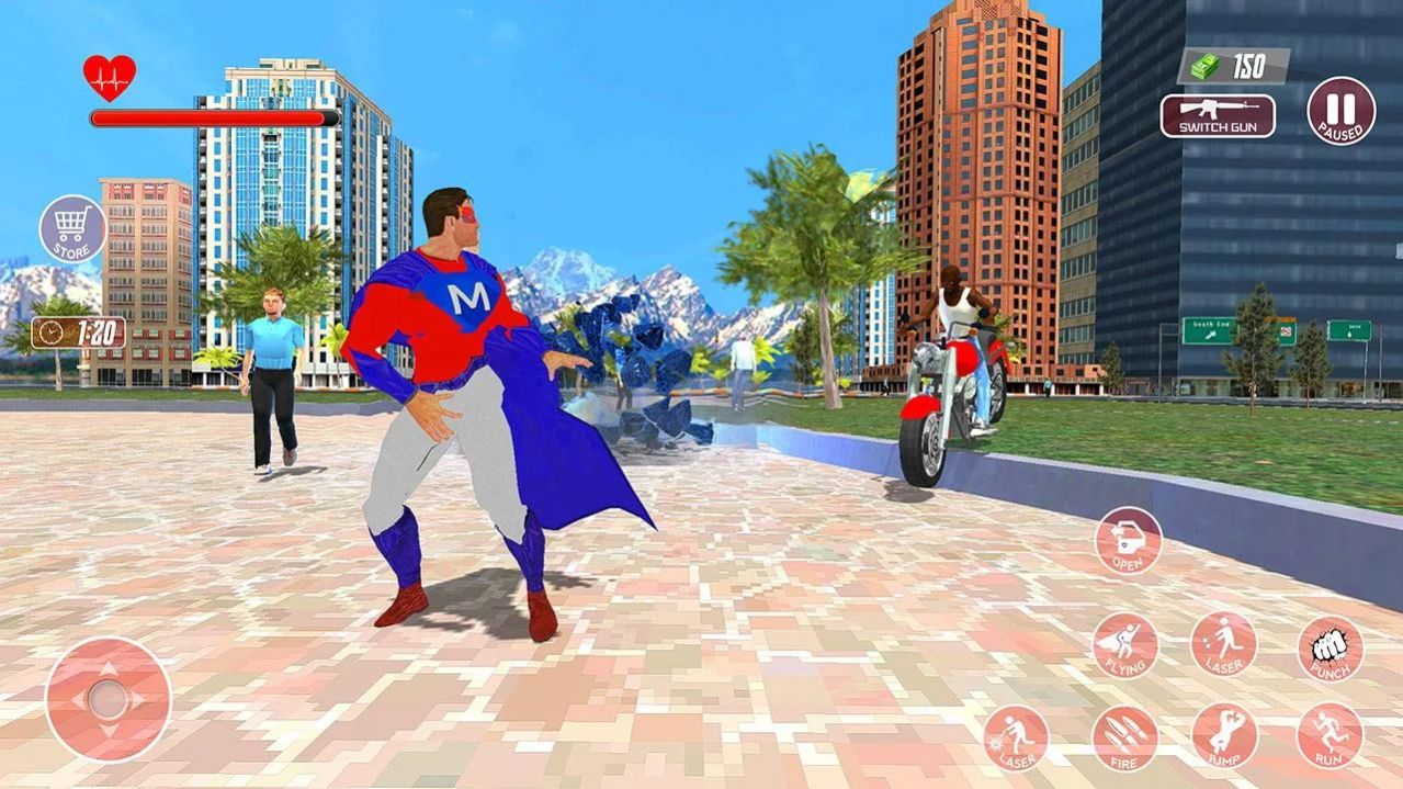 超级英雄城市飞翔手游app截图