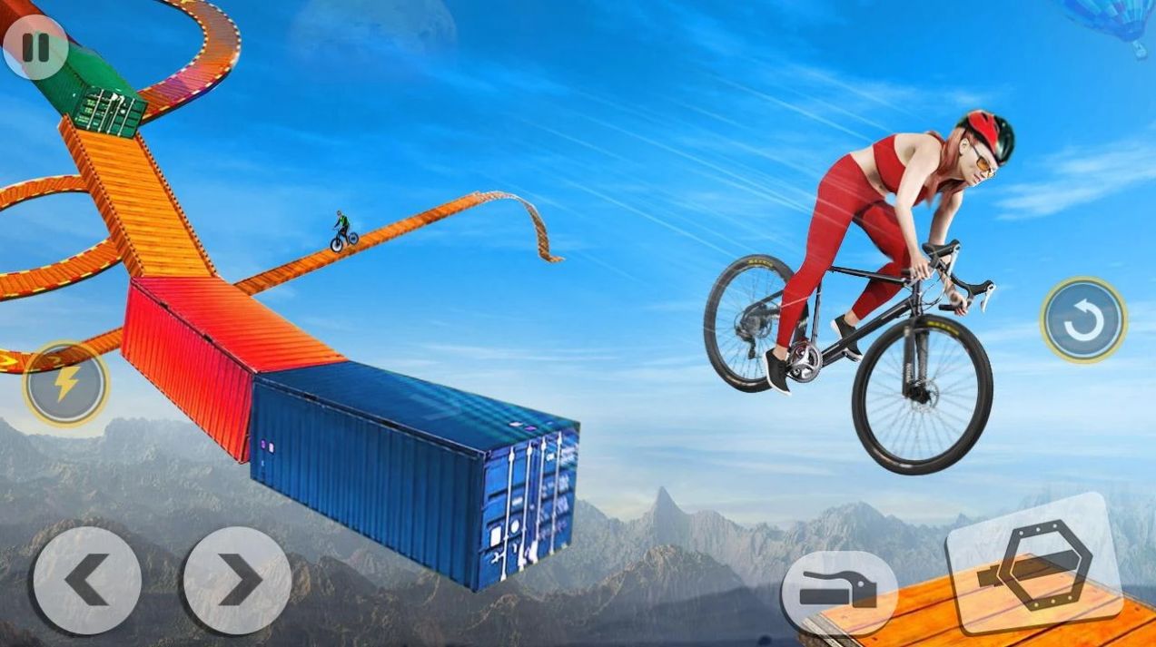 疯狂自行车特技赛3D手游app截图