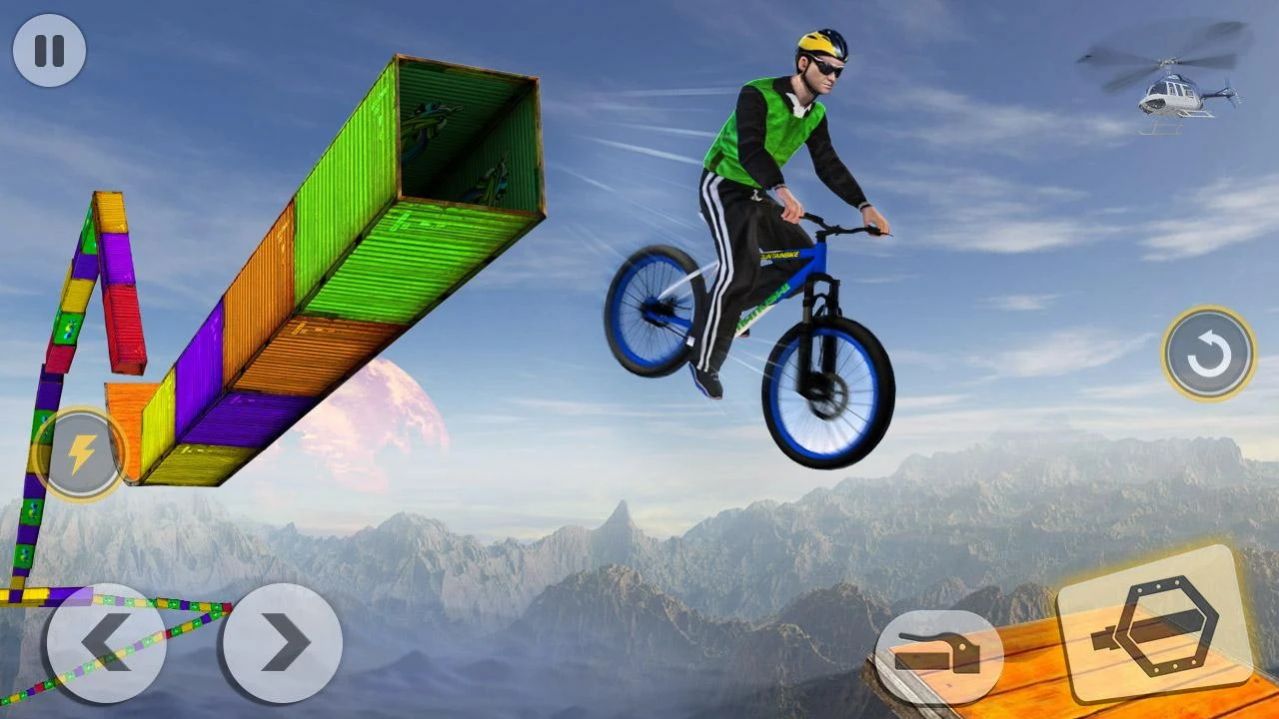 疯狂自行车特技赛3D手游app截图