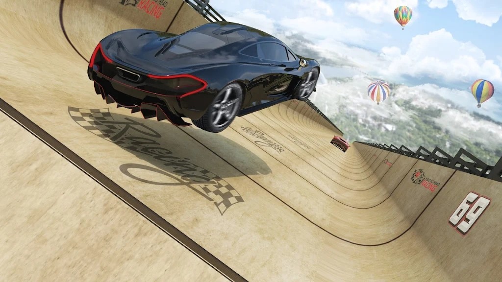 超级汽车特技比赛3D手游app截图