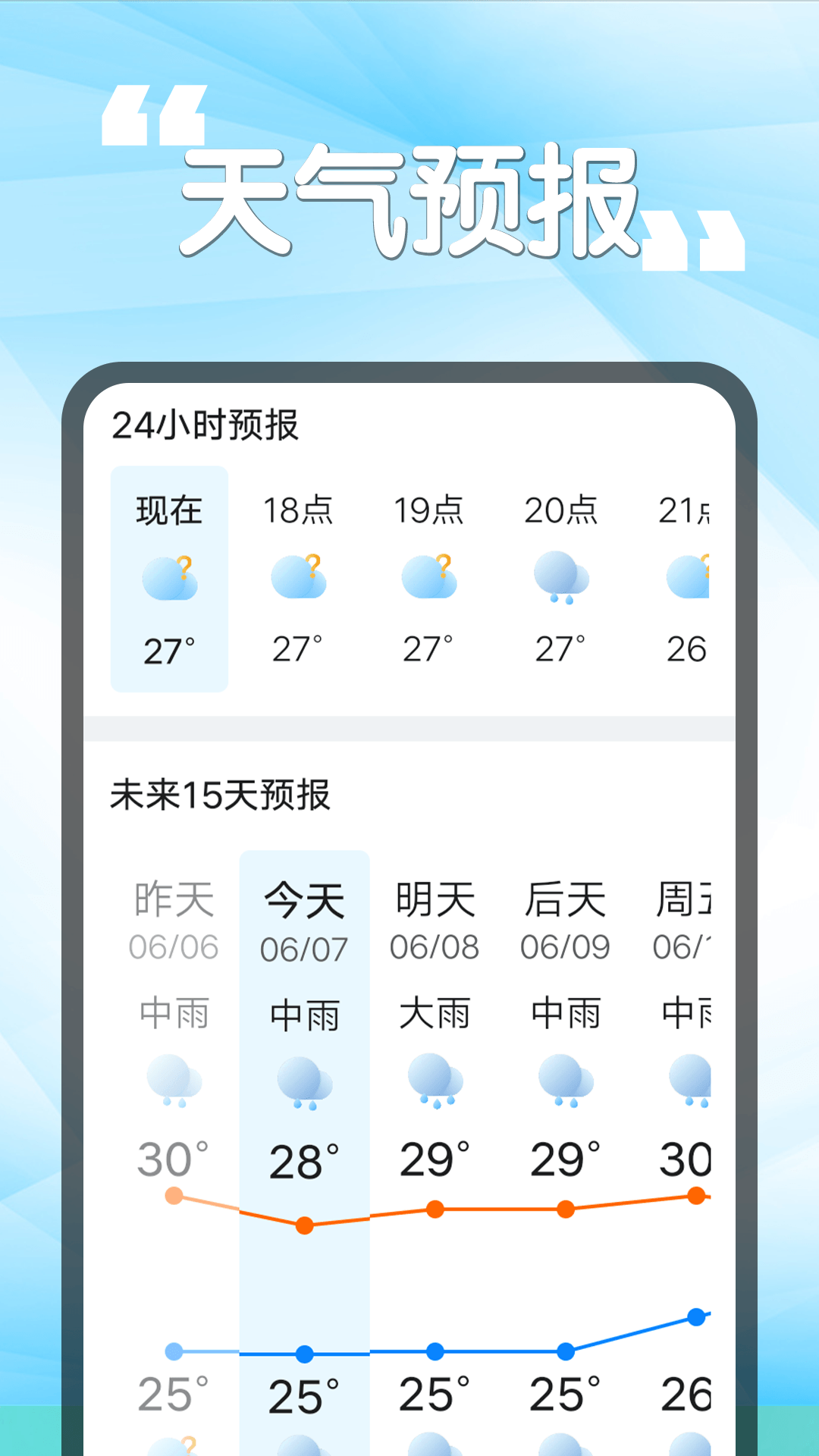 瓜子天气手机软件app截图