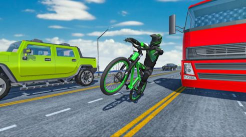 疯狂的交通自行车骑士3D手游app截图