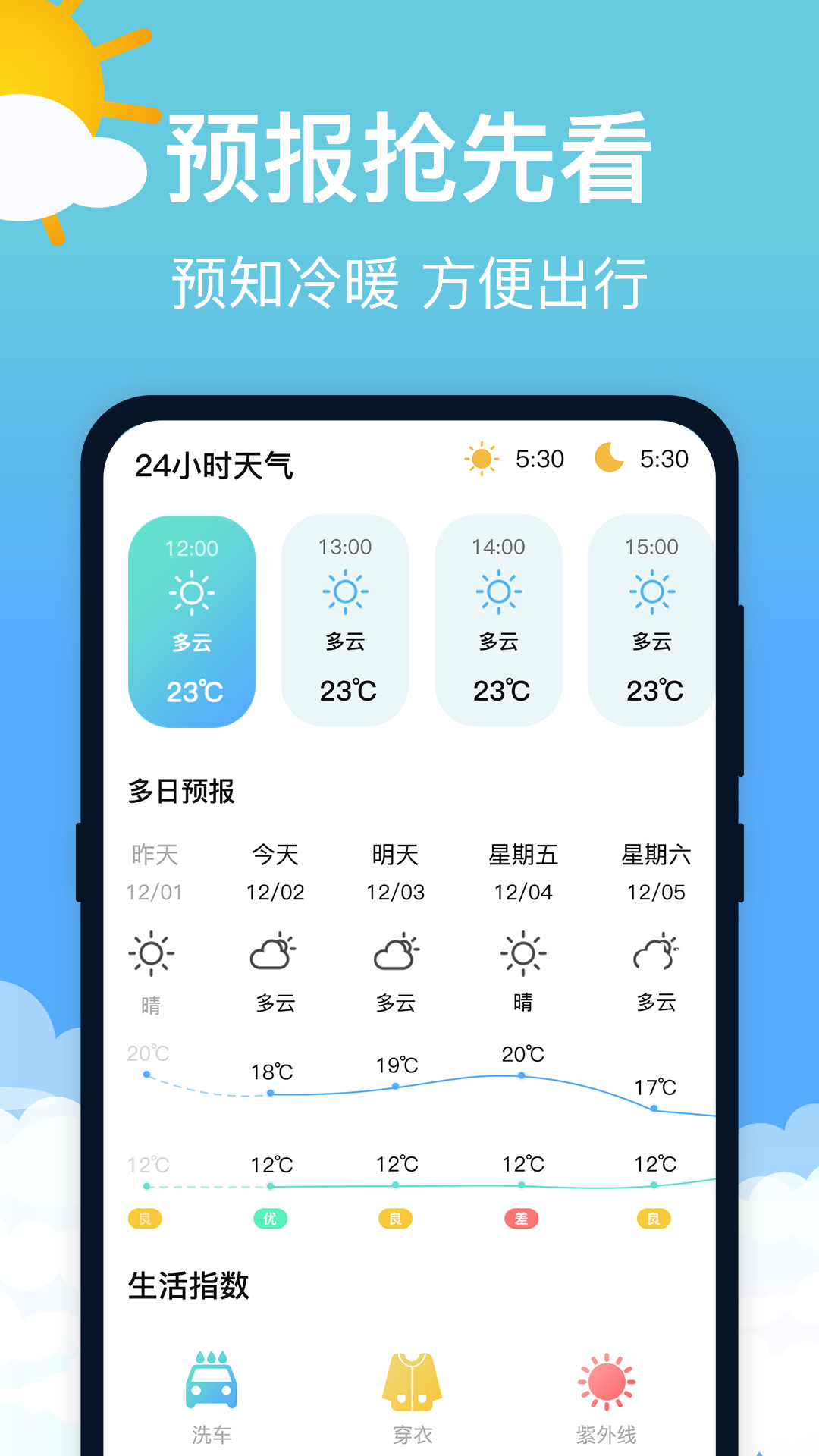 萌兔天气预报2024版下载手机软件app截图