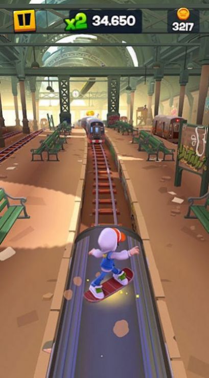 地铁跑酷滑板英雄下载汉化版手游app截图
