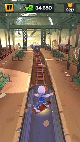 地铁跑酷滑板英雄中文版安装手游app截图