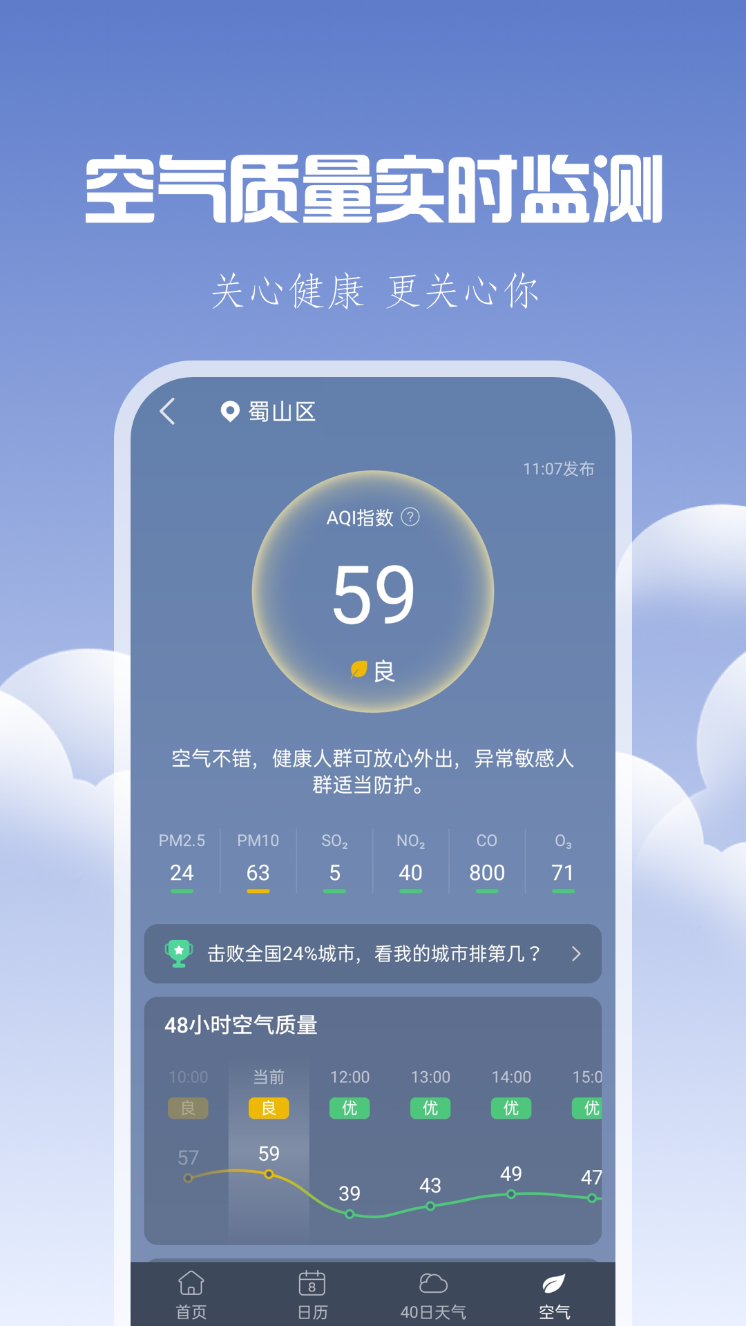 晴时天气手机软件app截图