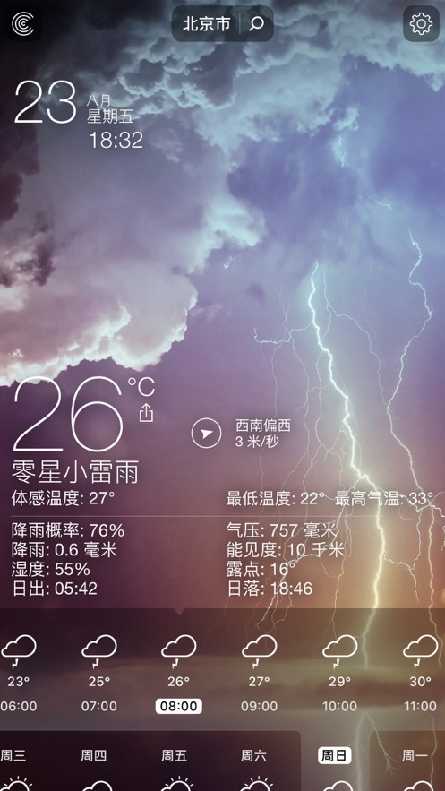 适时天气最新手机软件app截图