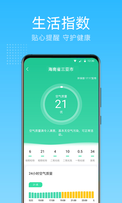 清朗天气预报安卓版手机软件app截图