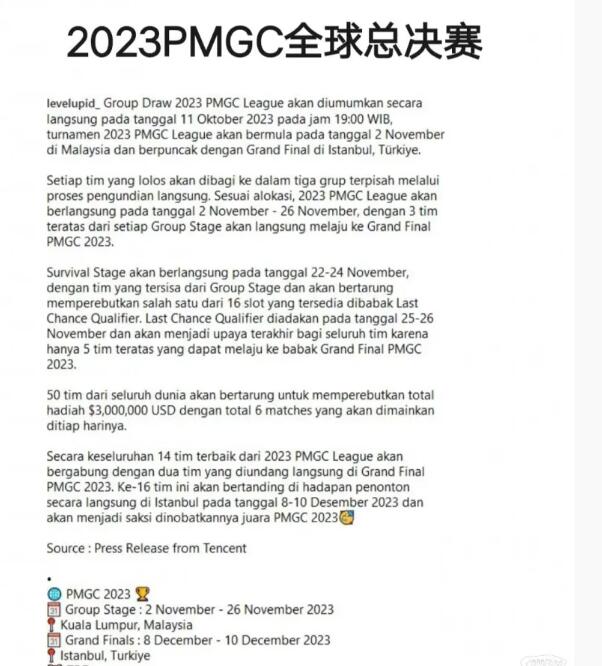 《和平精英》全球总决赛什么时候开始？